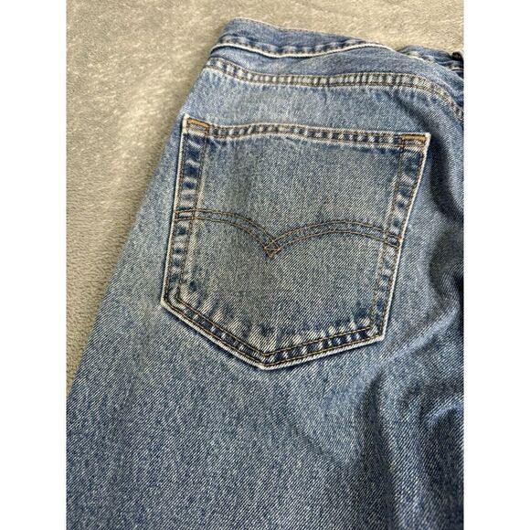 Levi's 505 Regular Fit Straight Leg Jeans Men's Size 34x30 Blue - Picture 4 of 14